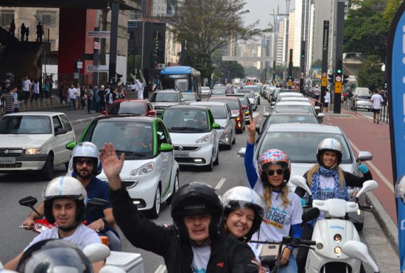 São Paulo recebe carreata de veículos “verdes” pelo Dia da Mobilidade Elétrica