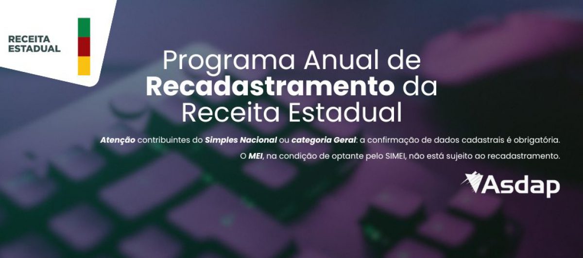 Programa Anual de Recadastramento da Receita Estadual